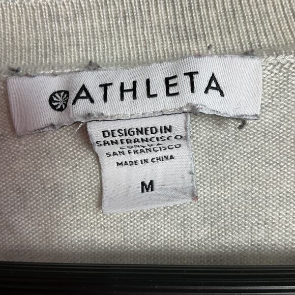 Athleta Womens Button Up Wool Blend Cardigan light Heathered Grey Medium - Picture 6 of 12